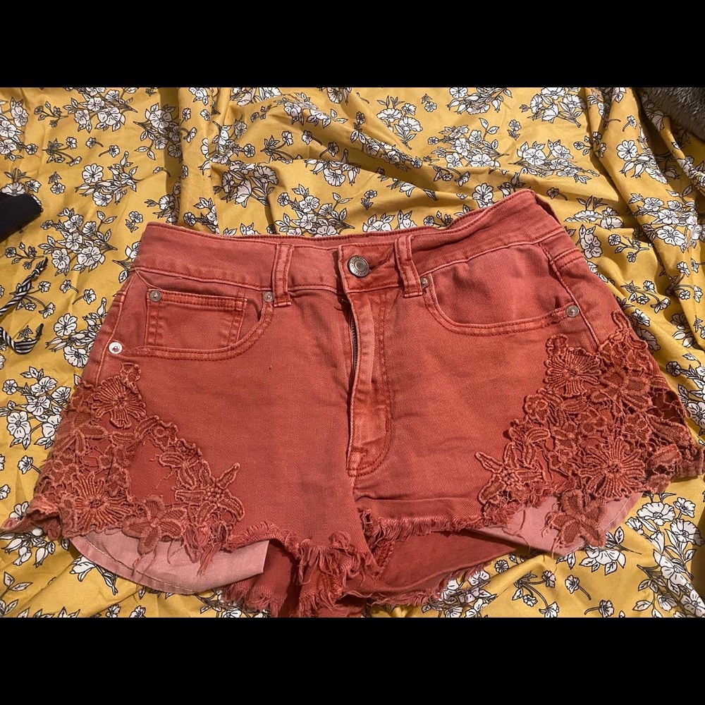 Orange American eagle shorts